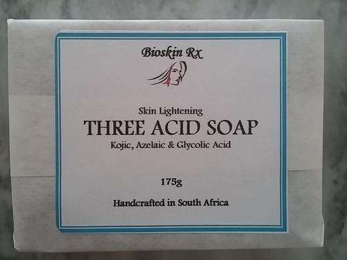 "THREE ACID SOAP" with Kojic Acid, Azelaic Acid, Glycolic Acid