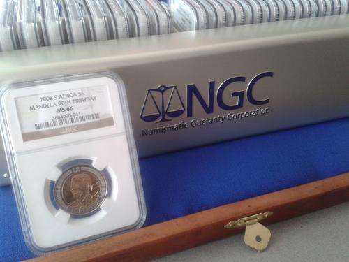 90th B/day MS 66 NGC slabbed coins in number order
