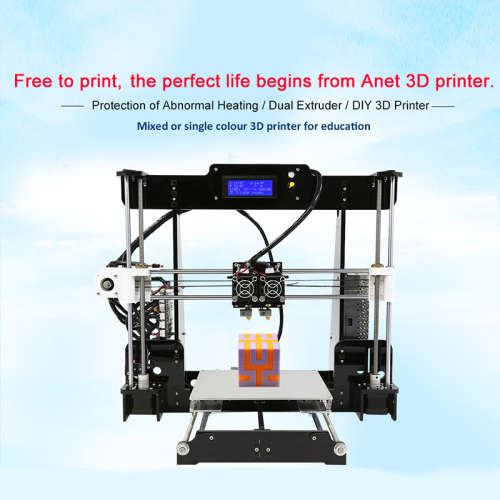 Anet A8 M DIY 3D Printer Kit - Dual Nozzles, Online & Offline Printing, 40-120mm/s Print Speed, High