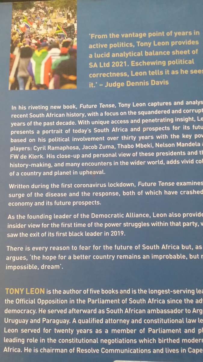 BOOKS - Future Tense: Reflections on my Troubled Land  by Tony Leon
