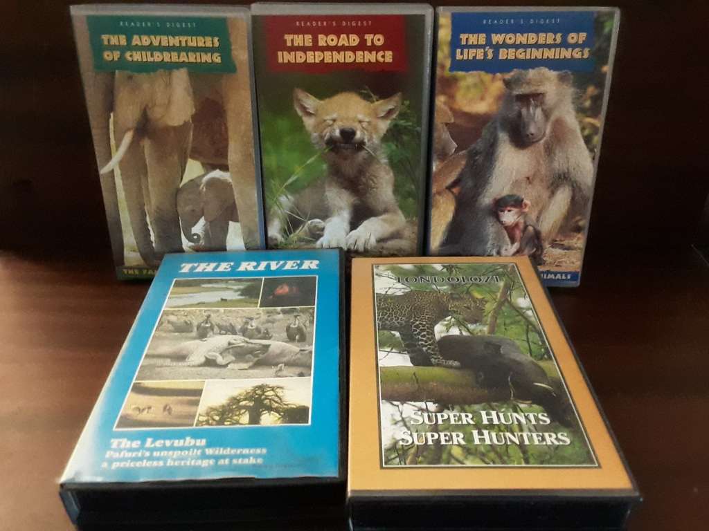 Five VHS Wildlife Tapes
