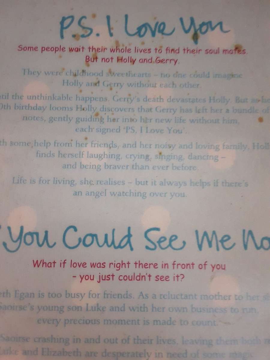 Books - P.S I Love You , If you could see me now , Cecelia Ahern