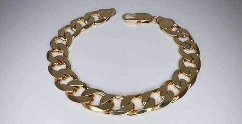 STUNNING! 9ct Gold Filled Bracelet - 8mm x 210mm (NOT Fusion Or Plated)!