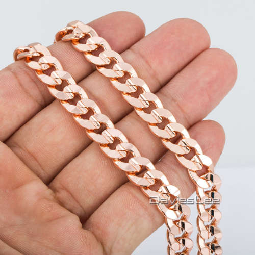 STUNNING! 18ct Rose Gold Filled Chain - 9mm x 500mm (NOT Fusion Or Plated)!