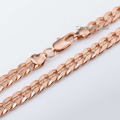 STUNNING! 18ct Rose Gold Filled Chain - 9mm x 500mm (NOT Fusion Or Plated)!