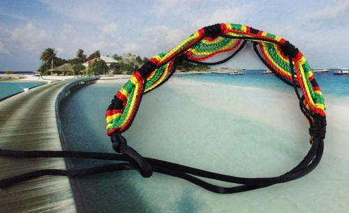 2x Handmade Rasta woven Friendship Bracelet