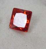 5.11ct Lab Created square-shaped cut flawless red shinning zircon 10mm x 10mm