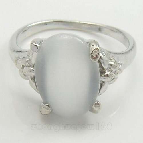 Gorgeous! 9ct WGF with Lily Opal Stone Ring, Size 6 (NOT Gold Plated)