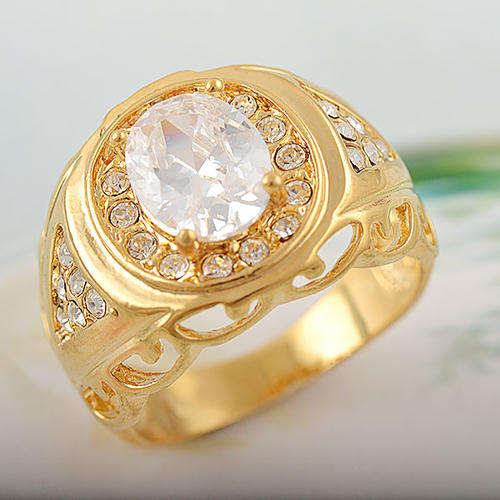 ABSOULUTE STUNNING! 9ct GF With Cubic Zirconia Stone Ring - Size 10 (Not Gold Plated)