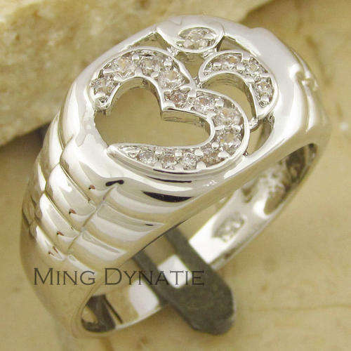 STUNNING! 9ct WGP with Clear Topaz Stones Ring, Size 12