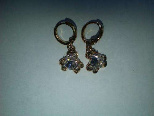 BEAUTIFUL! 9ct Solid Gold Filled with Top CZ Dangle Earrings (NOT Gold Plated)