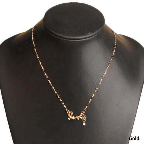 Beautiful! 9ct Gold Plated LOVE Letter Pendant Chain