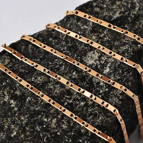 BEAUTIFUL! 18ct Rose Gold Filled Chain - 1mm x 455mm (NOT Fusion Or Plated)!