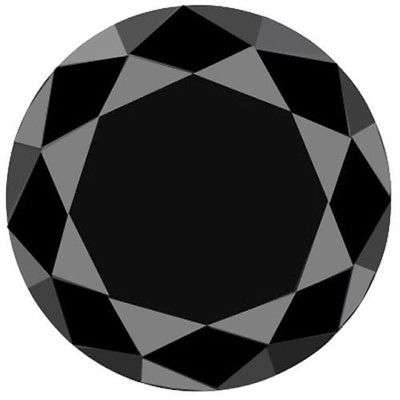 8.10mm Jet Black Moissanite Diamond Round Brilliant Facet 1.73ct