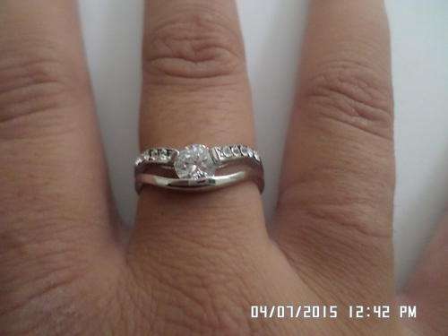 UNIQUE! 9ct White Gold Filled Ring With Cubic Zirconia Stones - Size 11 (NOT Fusion or Plated)!