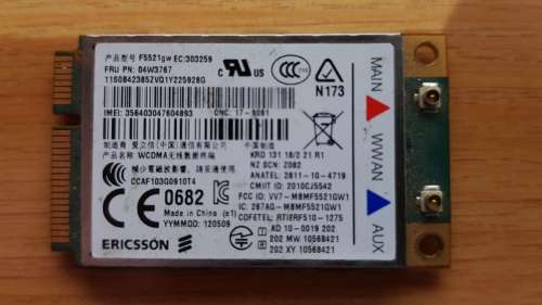 Ericsson F5521gw modem - 3G