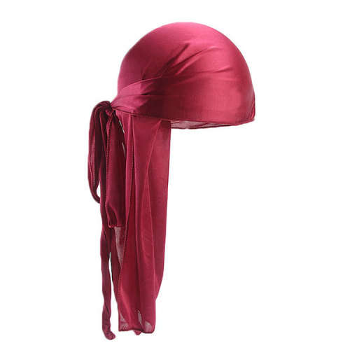 Silky Finish Durag Unisex Headwrap (wine red)