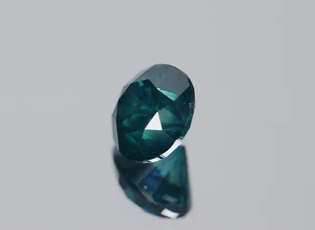 1.14 cts Blue Green Diamond Round Shape Color Diamond Free Shipping ~~CERTIFIED~~