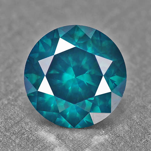 1.14 cts Blue Green Diamond Round Shape Color Diamond Free Shipping ~~CERTIFIED~~