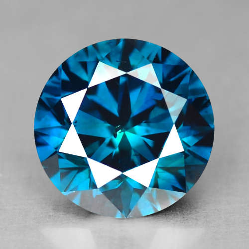 Diamond Intense Blue Round 0.55 cts Fancy Natural Diamond Fancy Diamond ~~CERTIFIED~~