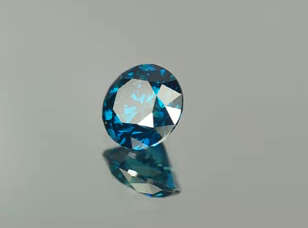 Diamond Intense Blue Round 0.55 cts Fancy Natural Diamond Fancy Diamond ~~CERTIFIED~~