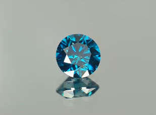 Diamond Intense Blue Round 0.55 cts Fancy Natural Diamond Fancy Diamond ~~CERTIFIED~~