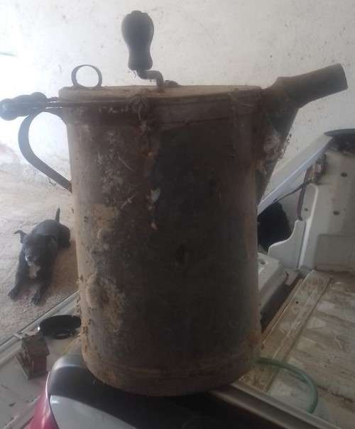 Antique butter churn