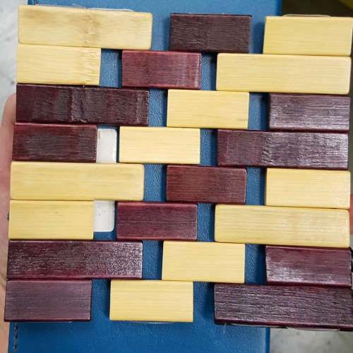 Modern wooden heat pad. Please read listing.