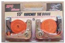 15' ratchet tie down set. Please read listing!