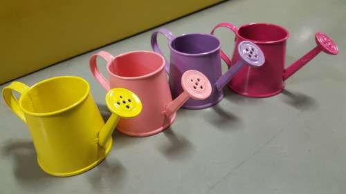 Various small watering cans decor. 4 PIECES PER BID!!!! Please read listing!