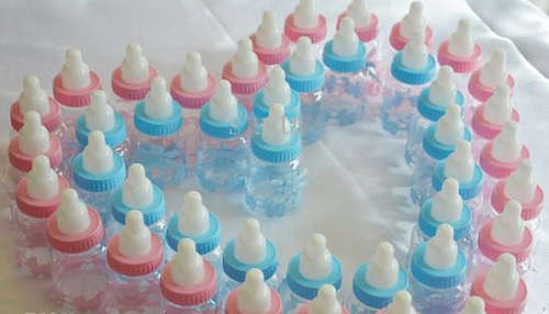 Pink/Blue baby bottle shower favor! 12 PER BID!!! CLEARANCE SALE!!!  Please read listing.