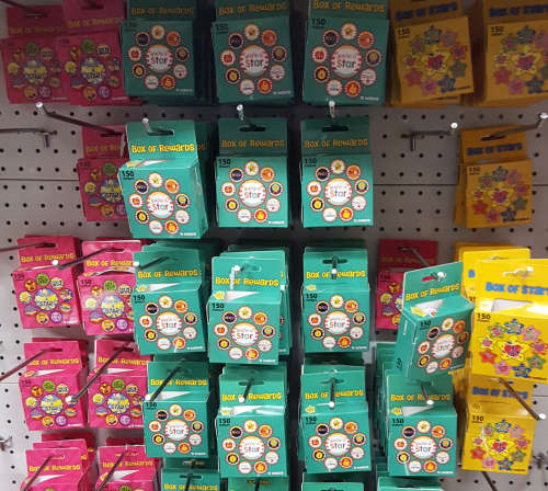 CLEARANCE SALE! Teachers box of rewards stickers. 3 PER BID! View other clearance auctions!