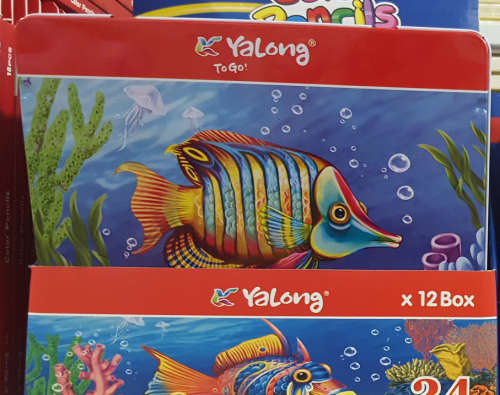 REDUCED TO CLEAR!!! 24 piece color pencils in tin casing. View other clearance auctions!