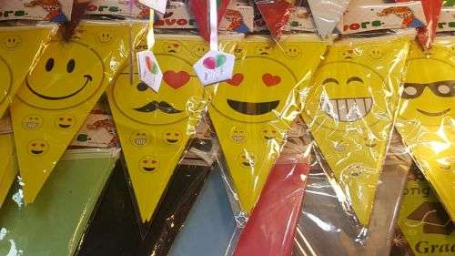 Emoji party flags. REDUCED TO CLEAR! View other clearance auctions!