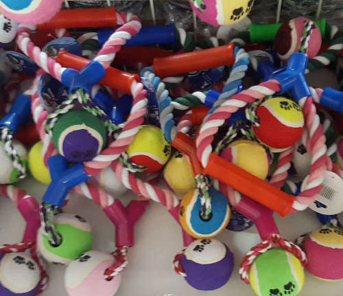 Braided rope tennis ball Pet toy. REDUCED TO CLEAR! See our other clearance auctions!