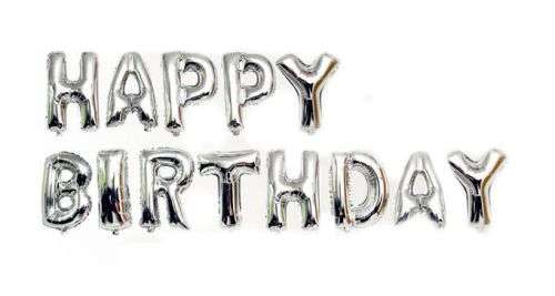 Silver 'Happy birthday' foil balloon!! REDUCED TO CLEAR. View other listings!