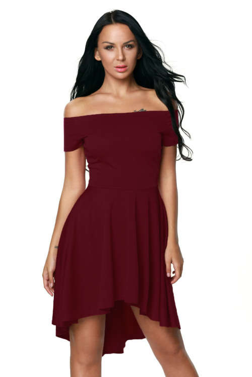 Beautiful Burgundy Hi-Lo Dress. Size M.