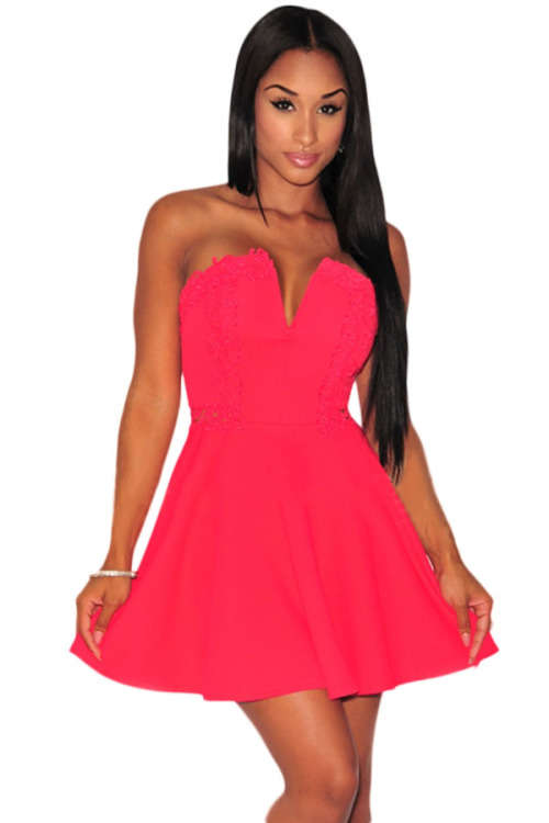 Gorgeous Embroidered Strapless Skater Dress. LOTS OF R1 AUCTIONS!!