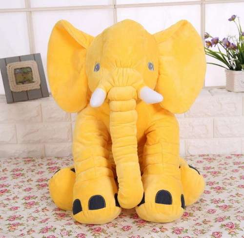 HUGE super stuffed 60cm Elephant Pillow for Baby | Yellow!!