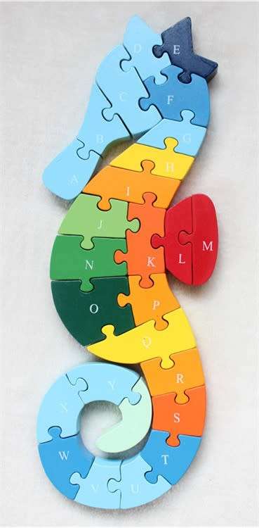 Assorted Wooden 3D Puzzle. Learn Alphabet & Numbers. WHOLESALE listing. (Qty 50 pcs).