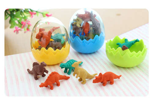 Dinosaurs in Egg Eraser Set | Back to School Savings