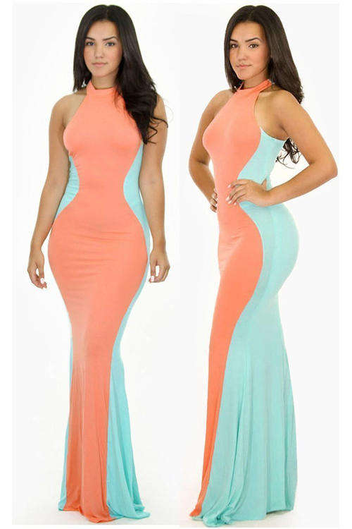 Multi color Swerve Maxi Evening Dress- STARTING AT R1!!!!