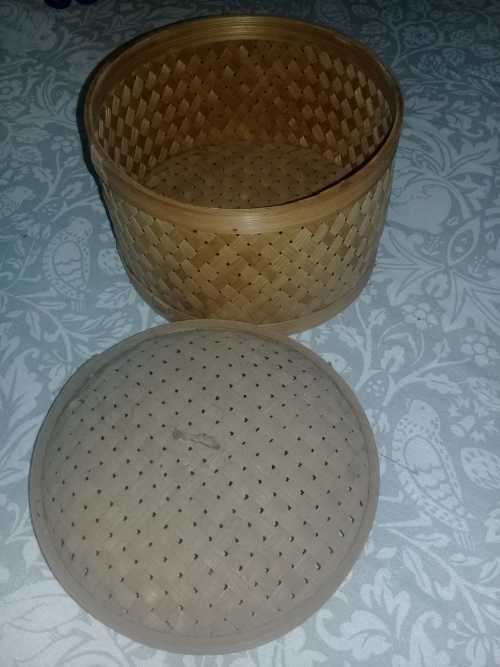 SET OF THREE BAMBOO BASKETS