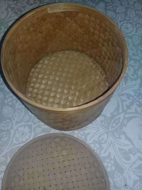 SET OF THREE BAMBOO BASKETS