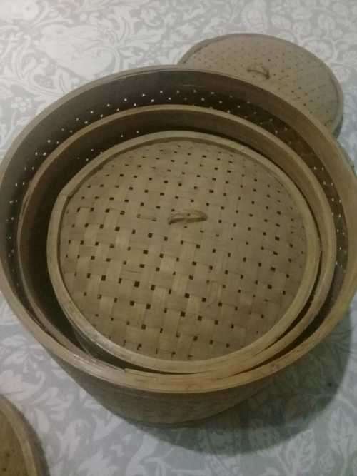 SET OF THREE BAMBOO BASKETS