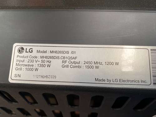 LG MH8265DIS 42L NeoChef Grill with Smart Inverter Microwave  Black