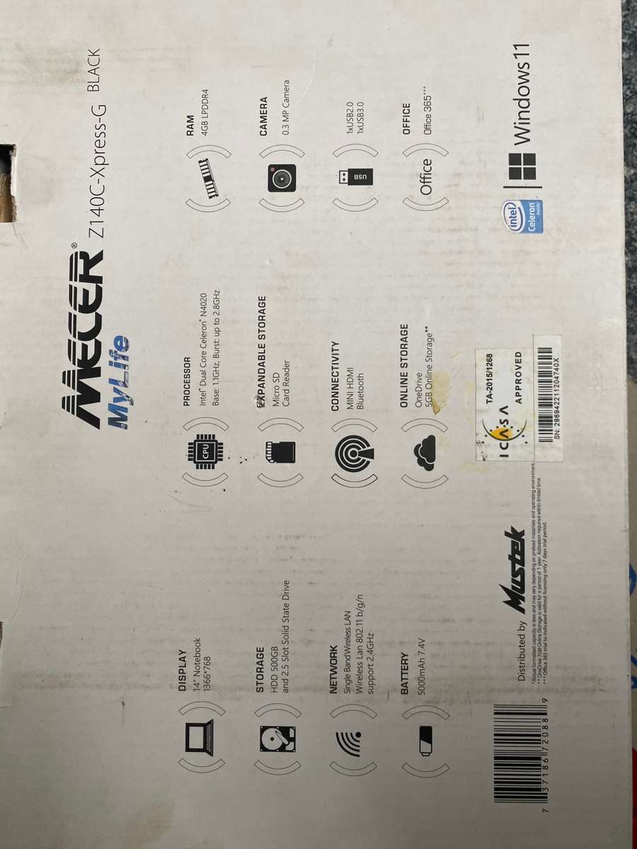 **BARGAIN BUY**MERCER THINLINE LAPTOP - ULTRA PORTABLE NOTEBOOK - RETAILS@R4k -GRAB IT@ JUST R2499!!