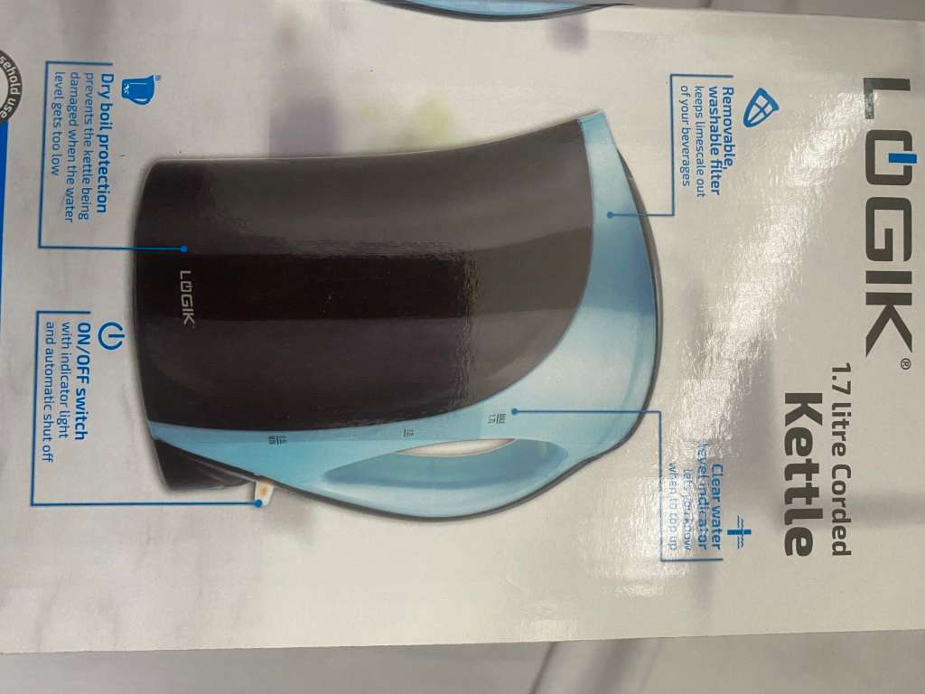 LOGIK 1.7L Auto Kettle Black RSH-080443 RSH-080443-BLK