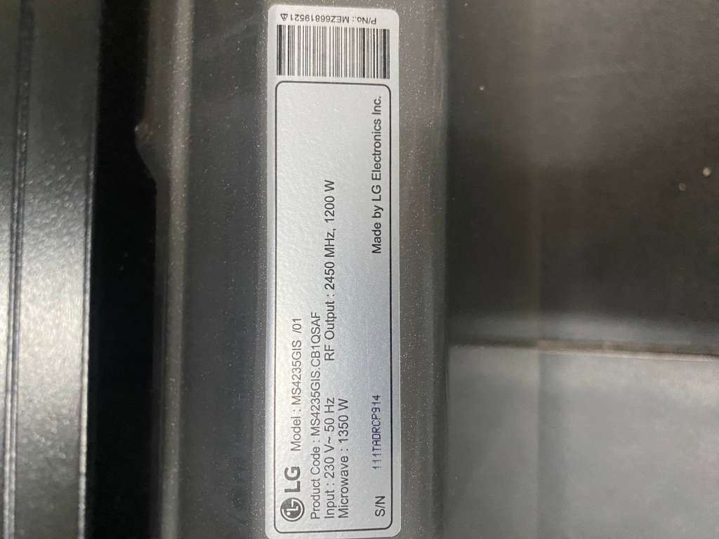 LG 42L Neochef Solo Microwave MS4235GIS