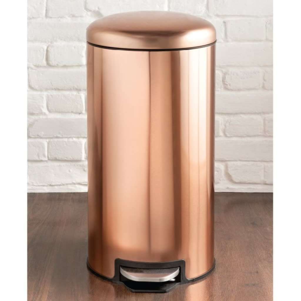 Royal 12 Litre  Metallic Copper Dome Lid Dustbin